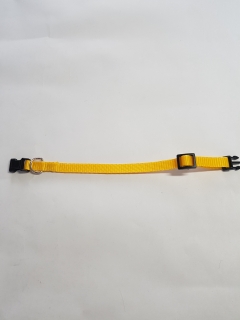 Palkar obojok z popruhu pre psy 25 cm x 10 mm žltá